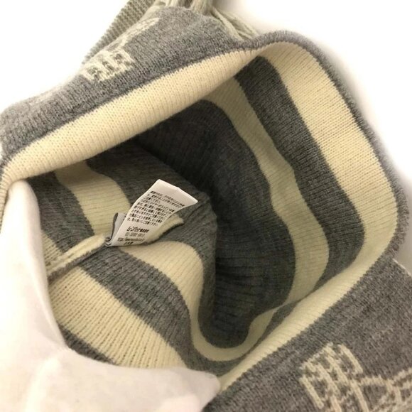 EGA Vivienne Westwood Orb Stripe Wool 100% Knit Hat Bicolor/7BH0451 - Picture 6 of 9